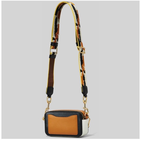 Marc Jacobs Black Crossbody Bag with Gold and Multicolor Strap - Picture 11 of 13